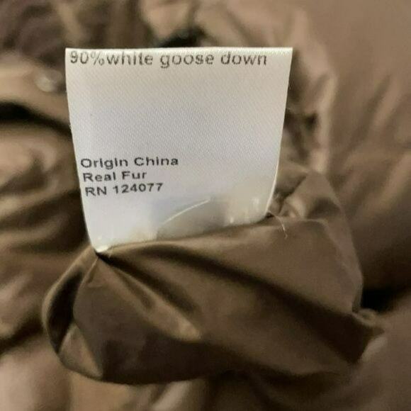 Blue Duck Puffer Coat Rabbit Fur Fox Fur Trim Reversible Medium - Picture 10 of 15